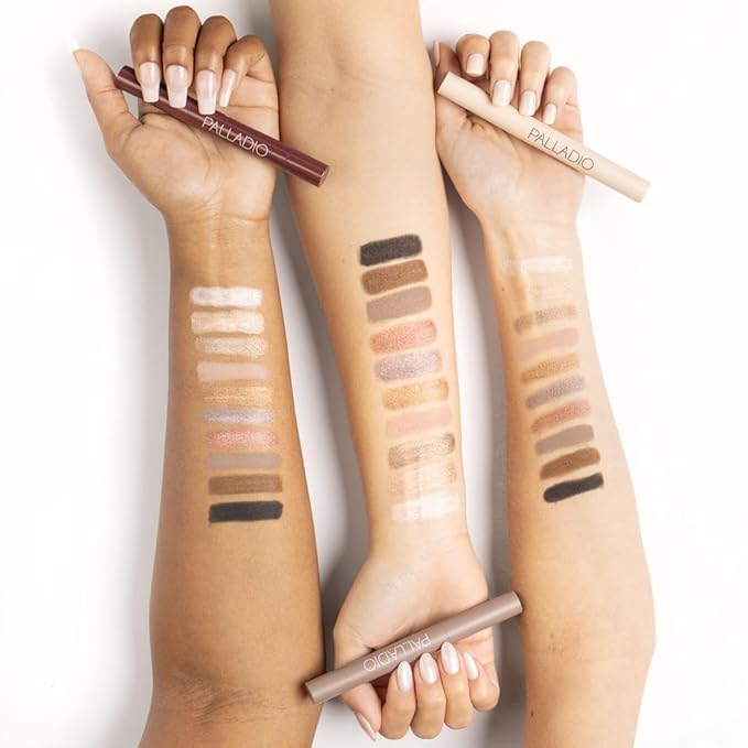 Palladio Waterproof Eyeshadow Stick with Blending Sponge, Long Lasting & Effortless Application, Smudge Free & Crease Proof Formula, Matte & Shimmer Shades, Buildable Eye Shadow (Silver Mauve Shimmer)