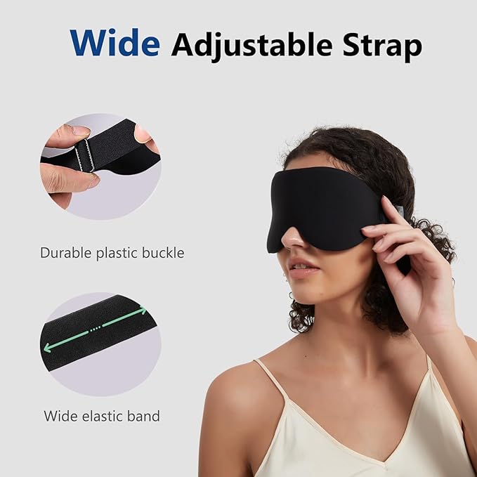 ALASKA BEAR 100% Blackout Sleep Mask for Women and Men, Vacuum-Sealed, Dusty Pink