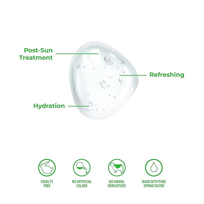 Aloe Vera Gel – Daily Multi-Purpose Hydrating Gel – Sunburn Relief and Soothing Moisturizer for Face and Body – All Skin Types – 10.14 fl oz (300mL)