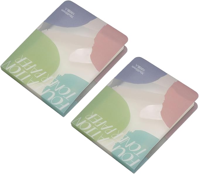 200 Sheets Nail Art Cosmetic Palette Paper Disposable Nail Art Palette Paper Mix Colors for Daily Use