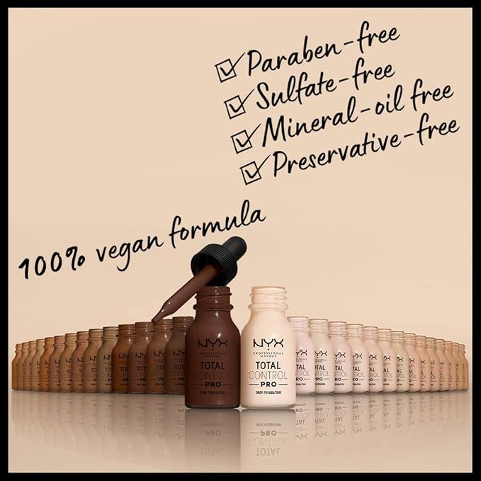 NYX PROFESSIONAL MAKEUP Total Control Pro Drop Foundation, Skin-True Buildable Coverage - Soft Beige (Pack of 2)