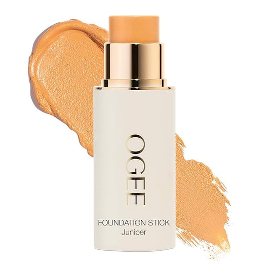 Ogee Sculpted Complexion Foundation Stick (Juniper 3.75W - Medium Light Tan, Olive Undertones) Full Coverage Foundation Makeup - Instantly Balance & Even Complexion - 70% Organic Ingredients