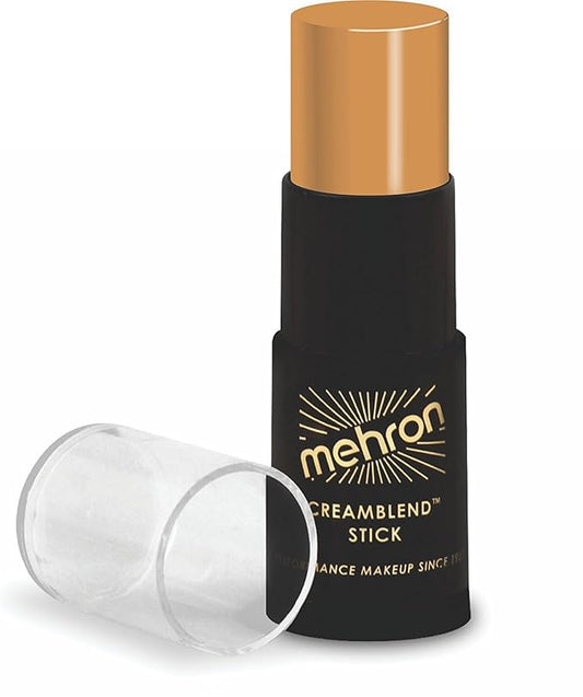 Mehron Makeup CreamBlend Stick | Face Paint, Body Paint, & Foundation Cream Makeup | Perfect for Halloween .75 oz (21 g) (Medium Dark 0)