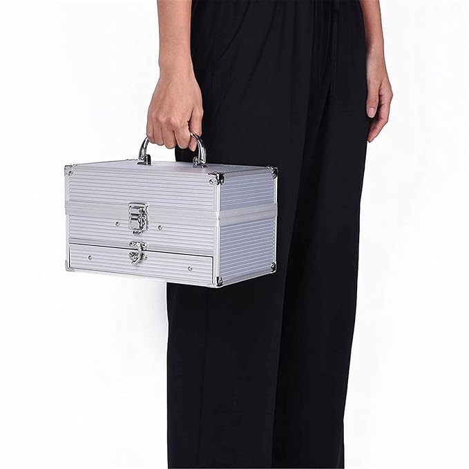 132 Color All In One Makeup Kit,Professional Makeup Case Set for Teen Girls, Multicolor Eyeshadow Palette(006N2-Silver)