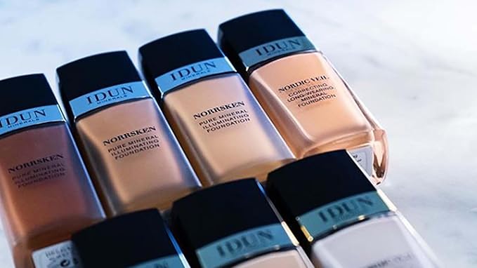 Liquid Norrsken Foundation - Light to Medium Coverage - Luminous Finish for Dry and Dull Surfaces - Water Resistant and Safe for Sensitive Skin - 226 Yrsa - Dark Brown Neutral - 1.01 oz