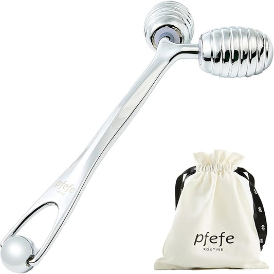 Stainless Steel Face Roller - Metal Facial Cooling Massager for Face and Eyes, Esthetician Supplies Cold Roller for Puffiness, Wrinkles, Dark Circles