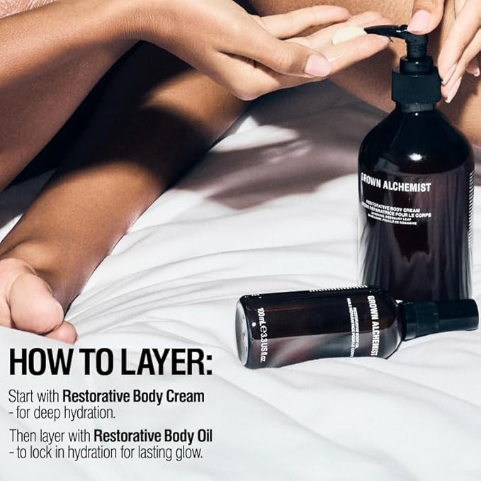 Grown Alchemist Restorative Body Cream. Hydration Blend of Shea Butter, Jojoba Oil and Vitamin E, Nourishing Moisturizer, Repairs and Balances Dry Skin (300mL)