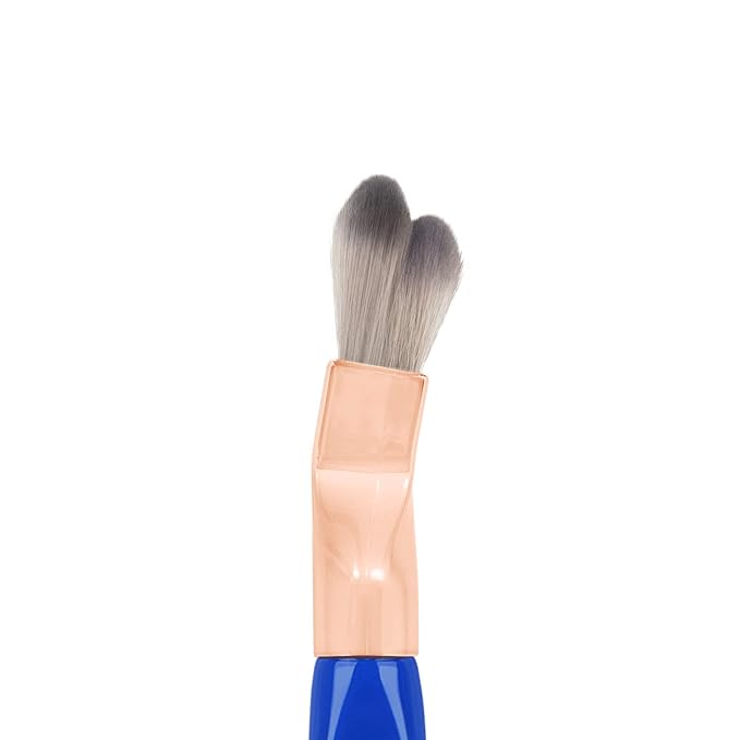 Bdellium Tools Professional Makeup Brush - Golden Triangle 972 Large Rounded Double Dome Blender - With All Vegan and Soft Synthetic Fibers, For Foundation Application & Blending (Blue, 1pc)