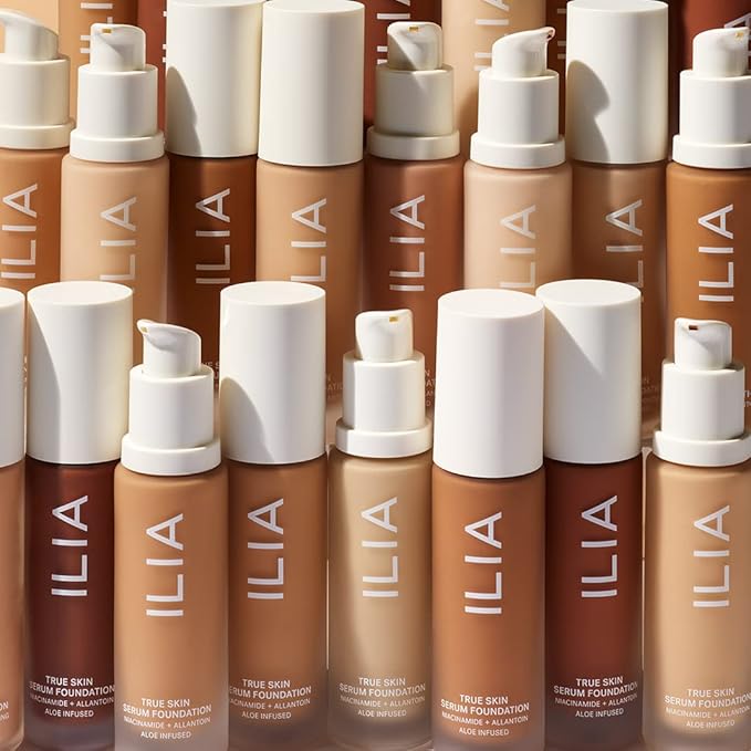ILIA - True Skin Serum Foundation | Non-comedogenic, Cruelty-Free, Vegan, Weightless Feel, Buildable Coverage, Safe For Sensitive Skin (Aran SF6.5)