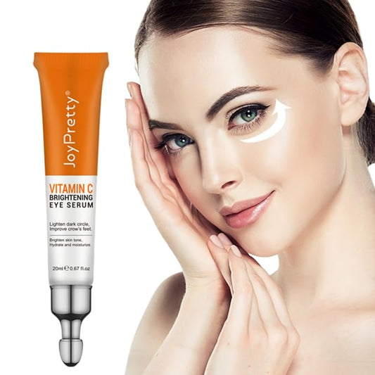 New JoyPretty Vitamin C Brightening Eye Serum,Eye cream,Anti Aging Serum with Vitamin C, Niacinamide and Hyaluronic Acid,Remove for Dark Circles Puffiness Under Eye Bags Fine Line Crow's Feet (1)