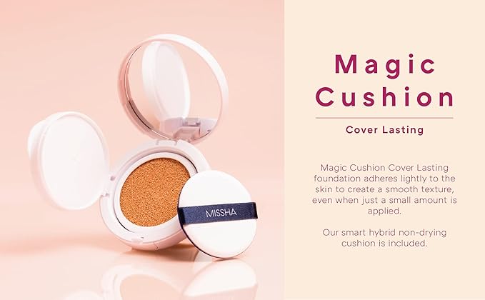 MISSHA Magic Cushion Foundation No.23 Natural Beige for Light with Neutral Skin Tone Flawless Coverage,Dewy Finish,Easy Application for All Skin Types