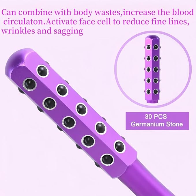 KOTOMI Radiance Beauty Roller,Up Lifting Facial Massage Roller, 30 Germanium Stone Face Sculpting Tool, Facial Roller for Face Beauty Massage, Helps Blood Circulation, Reduces Puffiness