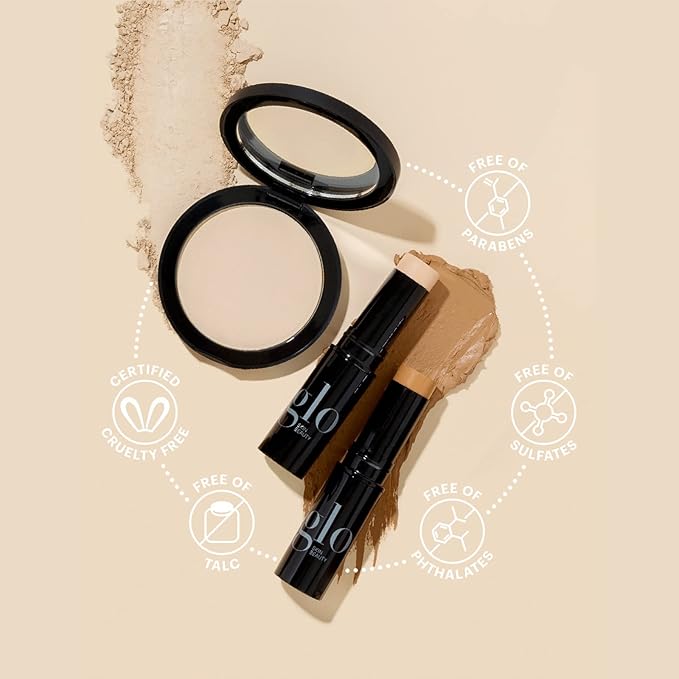 Glo Skin Beauty Luminous Liquid Mineral Foundation Makeup with SPF 18 (Café) - Improves Uneven Skin Tone, Smooths & Corrects Imperfections, Sheer to Medium Coverage, Dewy Finish