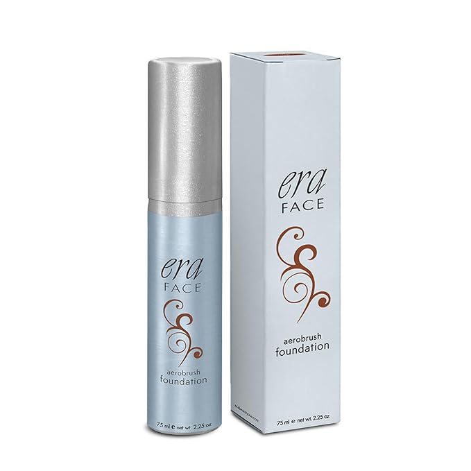 ERA Face spray makeup (R10 Cocoa, 2.25 oz) - airbrush foundation, everyday, buildable, professional spray on cosmetics by Era Beauty