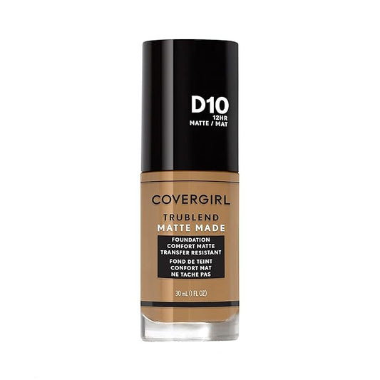 Covergirl Trublend Matte Made Liquid Foundation, D10 Golden Caramel, 1.014 Fl Oz