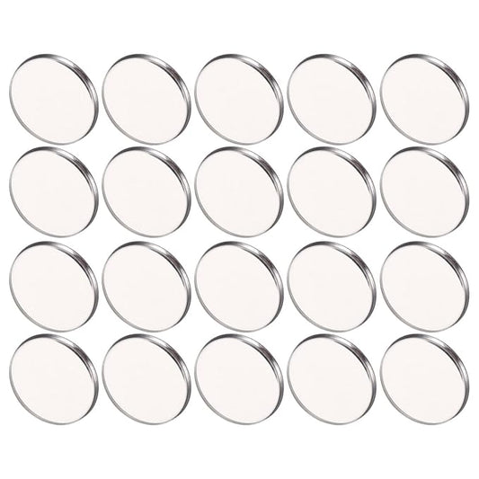 20pcs Metal Makeup Eyeshadow Jars Pan Palettes Tin Lipstick Foundation Single Holder Watercolor Eye Tray Steel Round Blush Pans Magnetic Cosmetic Plate Empty Pigment for