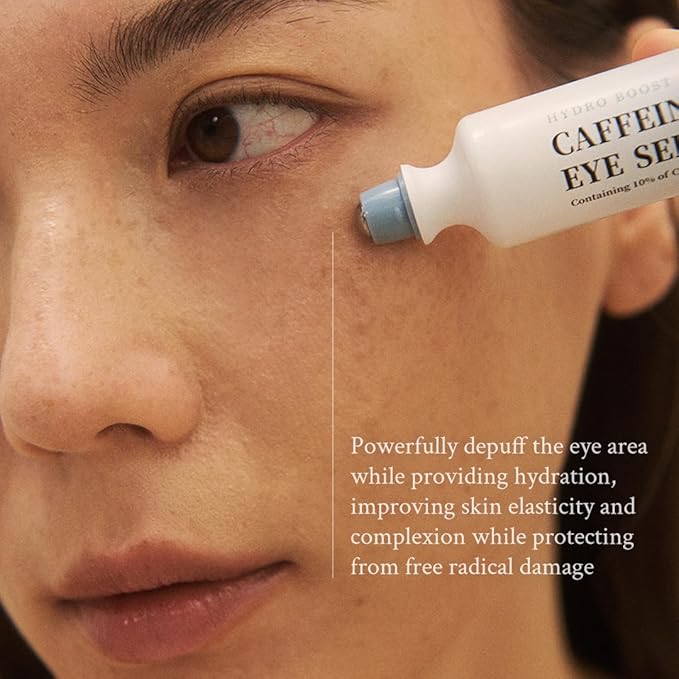 Hydro Boost Caffeine Eye Serum (0.33 fl.oz./10ml) - With 10% Caffeine Solution, Niacinamide & Hexapeptide-8, Depuff, Elasticity, Antiwrinkle and Brightening