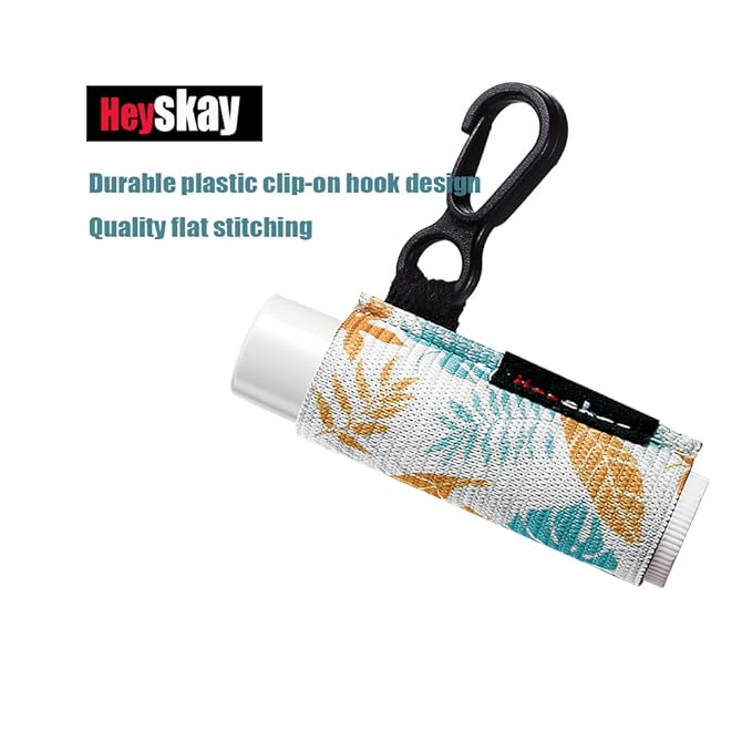 5PCS Lip Balm Holder Sleeves Keychain Chapstick Holder Keychain Lip Gloss Holder Chapstick Elastic Sleeves(Pink/Light Blue/Grey/Light Purple Mix/Pink-Green Mix)