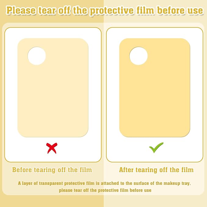 6 in 2 Sets Makeup Mixing Palette, Gold Acrylic Cosmetic Palette with Korean Makeup Spatula Tool for Mixing Foundation Eye Shadow Lipsticks Nail Art