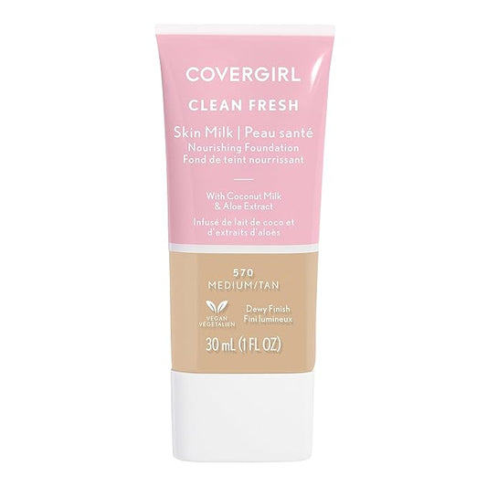 COVERGIRL, Clean Fresh Skin Milk Foundation, Medium/Tan, 1 Count (packaging may vary)