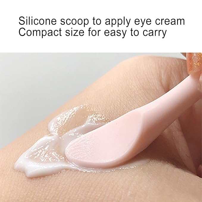 2pcs Eye Cream Applicator Stick,Jadestone Eye Massage Sticks Silicone Scoop Tool For Eye Anti Wrinkle Reduce Puffiness Fatigue Relief()