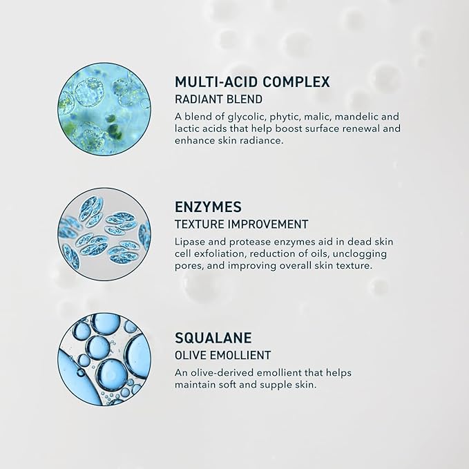 Skin Multi-Acid Milk Peel, Professional Exfoliating Solution. 15% Glycolic Acid Face Peel with Lactic Acid and Enzymes. Hydrating Chemical Exfoliant. Clinical Strength Formula, 7.6oz Bottle.