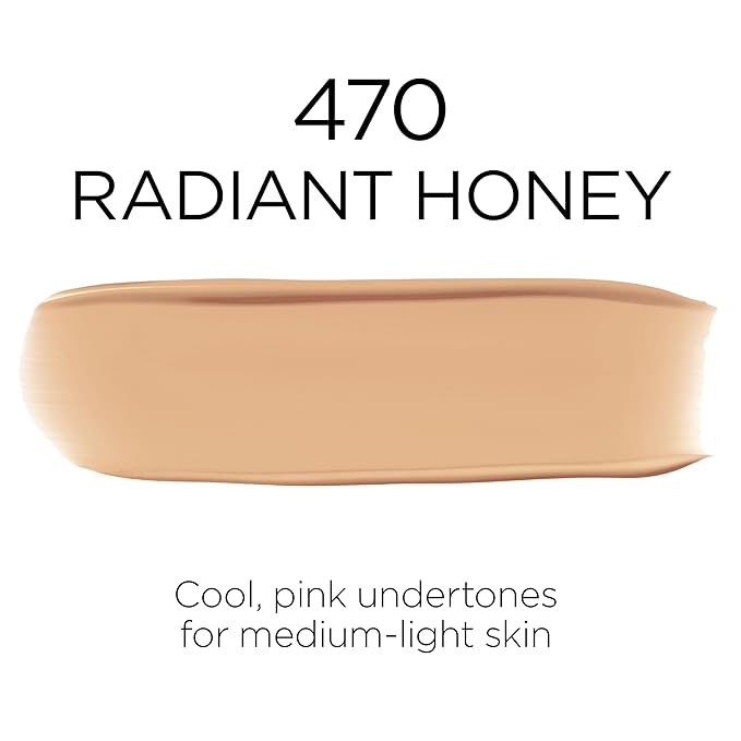 L'Oreal Paris Makeup Infallible Up to 32 Hour Fresh Wear Lightweight Foundation, 470 Radiant Honey, 1 Fl Oz, Packaging May Vary