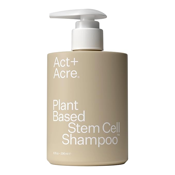 ACT+ ACRE Stem Cell Shampoo | Boosts Density, Hydrates Scalp, Removes Build-Up | Thicker, Fuller Looking Hair | Swiss Apple Stem Cells, Caffeine, Hyaluronic Acid | Vegan, Cold Processed® | 10 Fl Oz