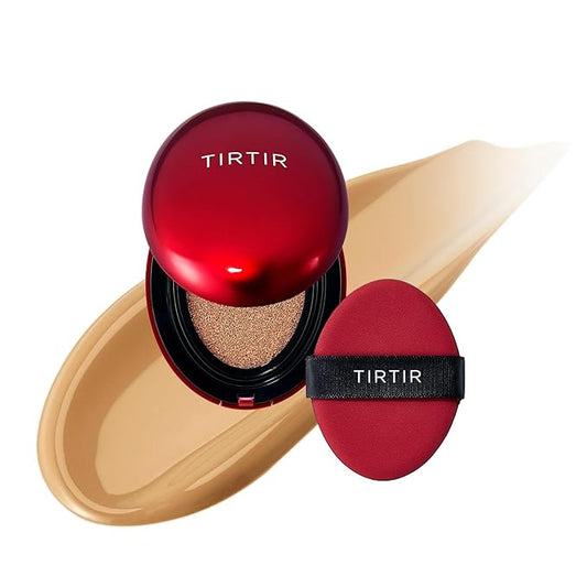 [*Mini Size*] TIRTIR Mask Fit Red Cushion Foundation | Full coverage, Weightless, Skin fit, Satin Glow Finish, Korean Makeup, beauty, Tattoo cover up, Buildable (#29N Natural Beige, 0.15 Fl Oz)