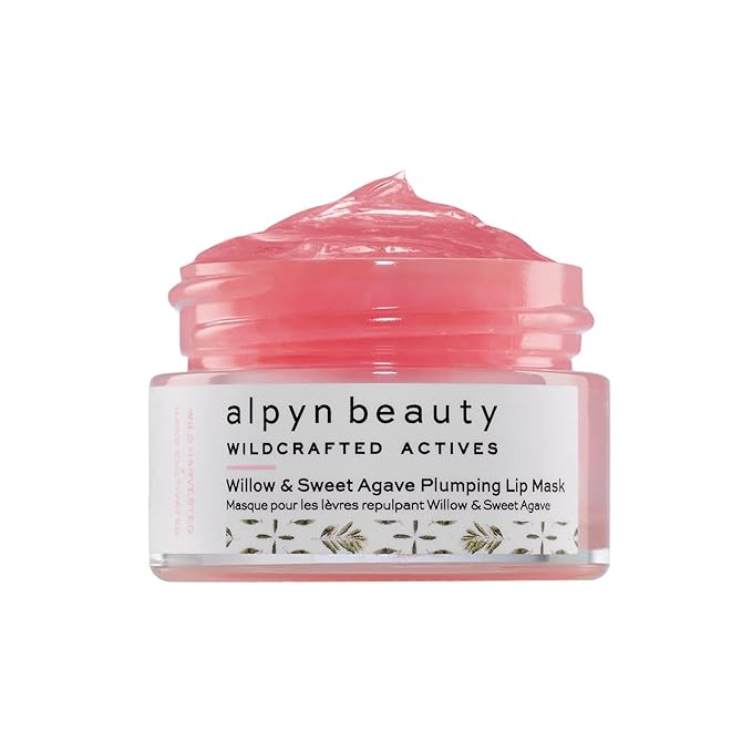 Alpyn Willow & Sweet Agave Plumping Lip Mask | Hydrating Daily Lip Mask Treatment For Fuller, Softer, Smoother & More Supple Lips | 0.35 oz / 10 g