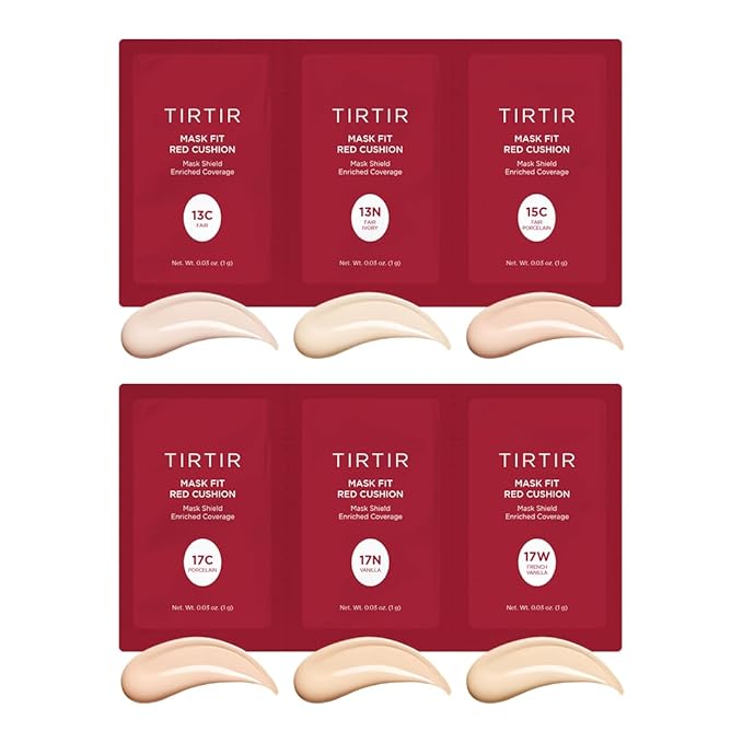 TIRTIR Mask Fit Red Cushion Foundation *Trial Kit* #Light | Japan's No.1 Choice for Glass skin, Long-Lasting, Lightweight, Buildable Coverage, Semi-Matte