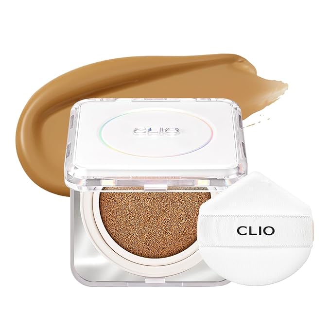 CLIO Kill Cover Founwear Cushion The Original – 20 Shades, Buildable Light to Medium Coverage, Natural Finish, Korean Makeup Foundation, Long-Lasting Skin Fit, 32W ALMOND