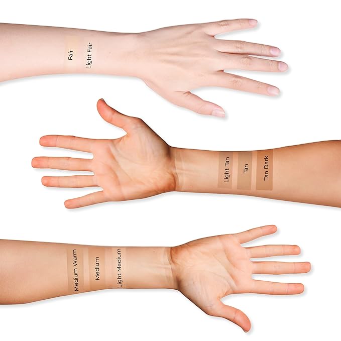 LUMINESS Airbrush Spray Silk Foundation Starter Kit - Fair - Foundation, Primer & Dual-Sided Angled Buffing Brush - Medium, Buildable Coverage, Anti-Aging Formula Hydrates & Moisturizes