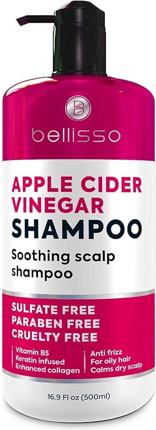 Apple Cider Vinegar Shampoo - Sulfate Paraben and Silicon Free Anti Dandruff Product for Women and Men - Deeply Moisturizing Formula - Dry Scalp Treatment for Oily Hair – Professional Grade Products