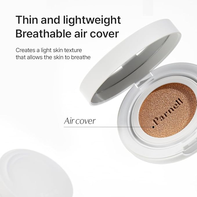 Parnell Cicamanu Serum Cushion - Moisturizing Foundation for Soothing, Coverage, Glass Skin and Lightweight for Sensitive and Dry Skin Pearl Skin (0.52 Fl Oz) (40C)