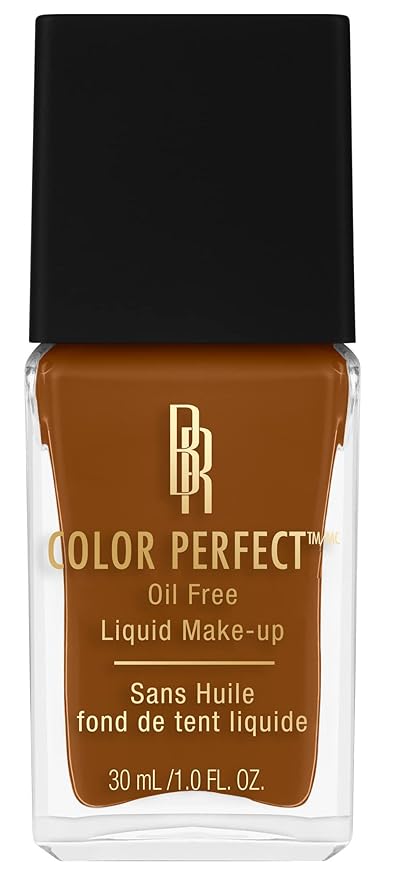 Black Radiance Color Perfect Liquid Full Coverage Foundation Makeup, Deep Amber, 1 Ounce