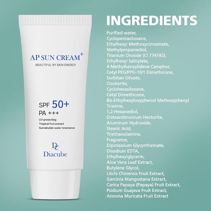 AP Fruity Waterproof Daily Sunscreen 2.03 Fl Oz SPF 50+ PA+++ | Strong UV Protection | Slightly Tone Up | Silky Semi-Matte Finish | Sweat-Resistant | Korean Skincare