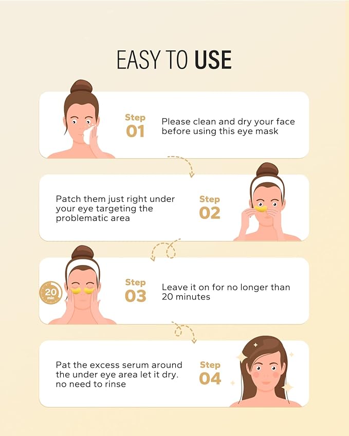 24k Gold Under Eye Patches (50 Pairs), eye mask, Collagen Skin Care Products, Eye Patches for Puffy Eyes, eye masks for dark circles and puffiness