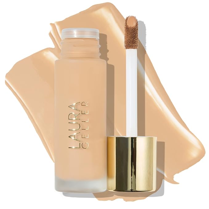 LAURA GELLER Double Take Liquid Foundation | Medium to Full Coverage, Natural Matte Finish, Medium