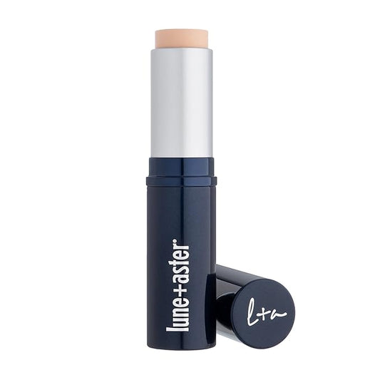 Lune+Aster Dawn to Dusk Foundation Stick - Porcelain - A cream foundation stick infused with good-for-you ingredients that delivers long-lasting, undetectable coverage for a flawless complexion