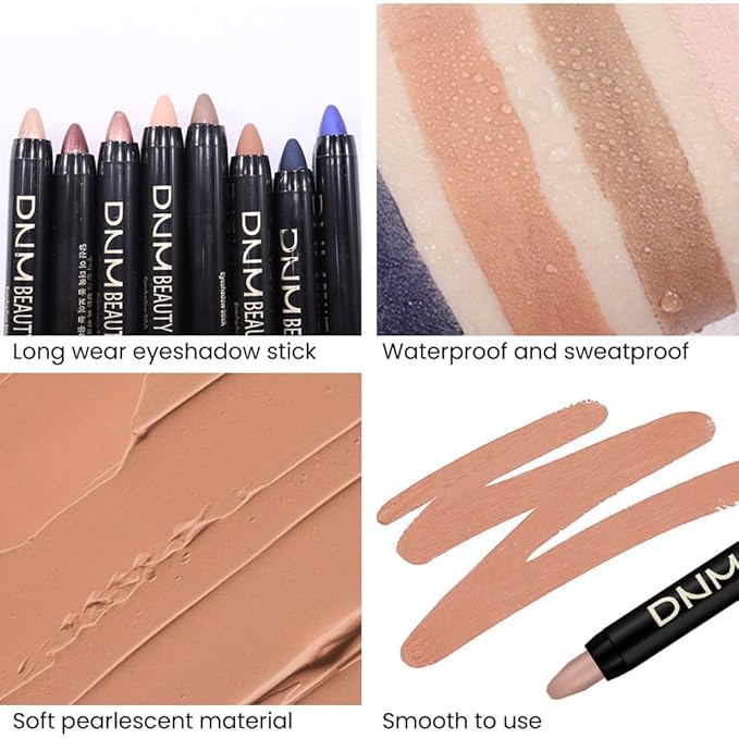 Kaely 2Pcs Cream Eyeshadow Sticks Set for Eyes Waterproof,Ginger Matte & Caramel Matte Eye shadow Stick Pencil Pen Bulk sombras en crema para ojos 29+30