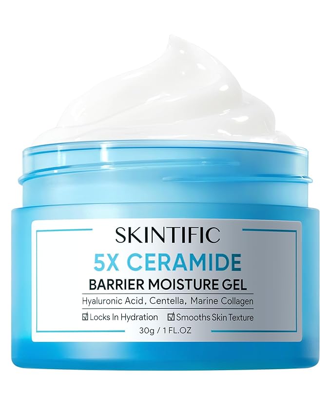 5X Ceramides Moisture Barrier Cream, Hydrating Skin Barrier Repair Face Moisturizer for All Skin Types with Hyaluronic Acid & Centella, Daily Moisturizer, Non-Comedogenic