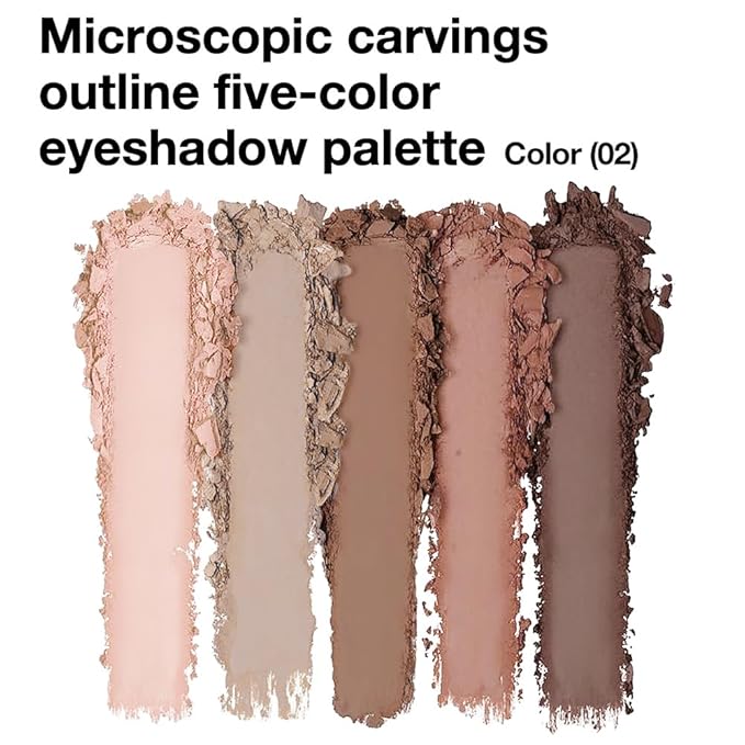 5 Colors Matte Eyeshadow Makeup Palette, 5 Natural Nude Brown Light Brown Cool-Toned Eyeshadow, Looks for Brown Eyes Women Finish Long Wearing Waterproof Professional Eye Makeup 02#