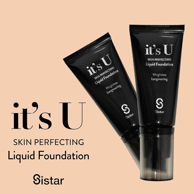 Sistar it's U Skin Perfecting Liquid Foundation Medium Coverage Buildable Weightless Longwearing Blendable 35 g / 1.23 oz. (Fair)