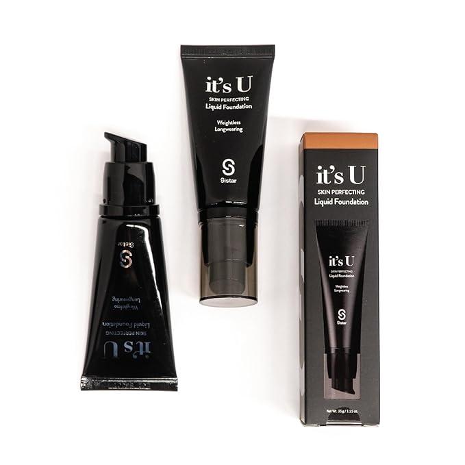 Sistar it's U Skin Perfecting Liquid Foundation Medium Coverage Buildable Weightless Longwearing Blendable 35 g / 1.23 oz. (Fair)