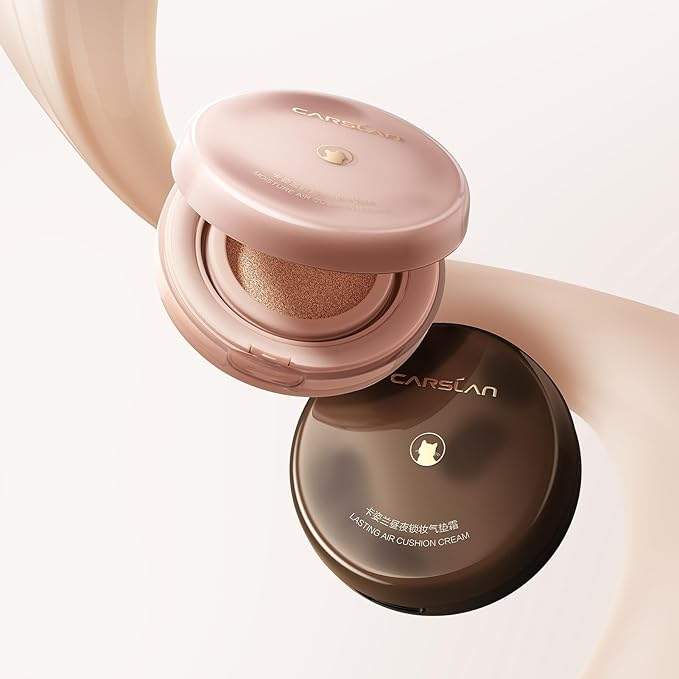 Moisture Air Cushion Cream Face Foundation Makeup, Lightweight, Full Dewy Coverage, Builable Glow, Finish Foundation with Hyaluronic acid, P01 Fair Pink For Dry Skin (Refill Included)