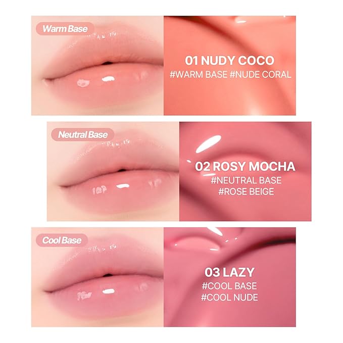 2aN Glaze Bouncing Tint – Lightweight, Moisturizing Lip Tint with High-Shine Finish, Smooth, Light Plumping, Comfortable Wear, Korean Makeup (Peach Chou, 0.16 oz)