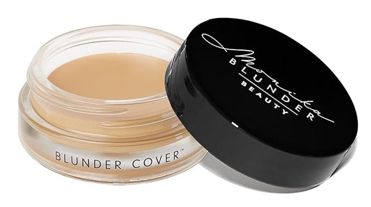 Monika Blunder Beauty - Blunder Cover Foundation/Concealer - Shade: 4.25 - Vier.25 - Light/Medium Olive Undertones - Clean Beauty, All-In-One, Fragrance-Free, Cruelty-Free, Vegan - 0.62 oz