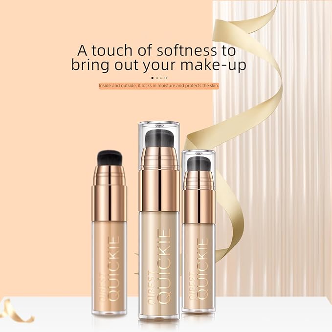 Mattte Liquid Concealer Foundation, Silky Foundation Mist Makeup, Breathable Blendable Lasting Formula, Moisturizing Repairing Makeup Primer, Flawless Coverage for Smooth Creamy Nude Finish (#03)