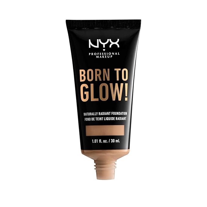 NYX PROFESSIONAL MAKEUP Born To Glow Naturally Radiant Foundation, Medium Coverage - Tan